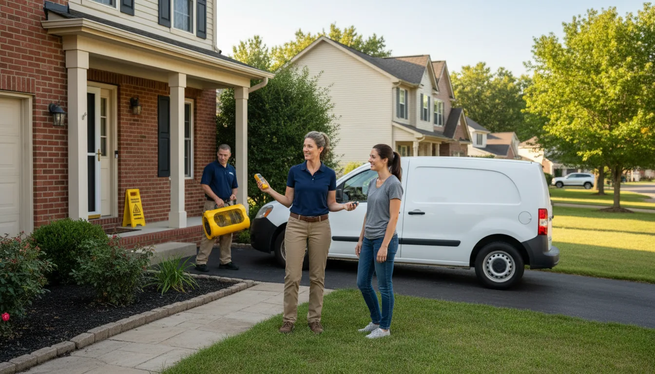 Residential water damage restoration in Spraggs, PA